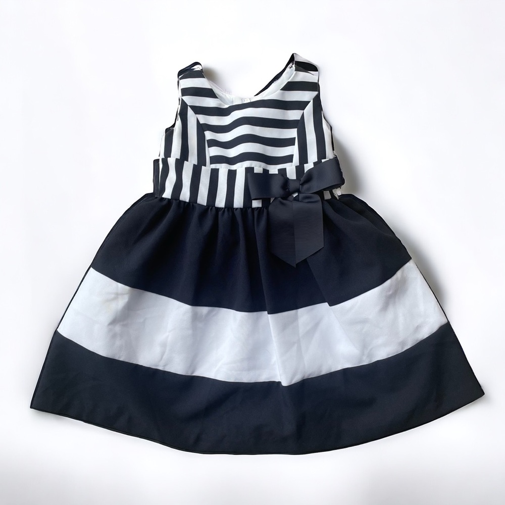 Bonnie Jean Navy & White Striped Dress - Size 2T
